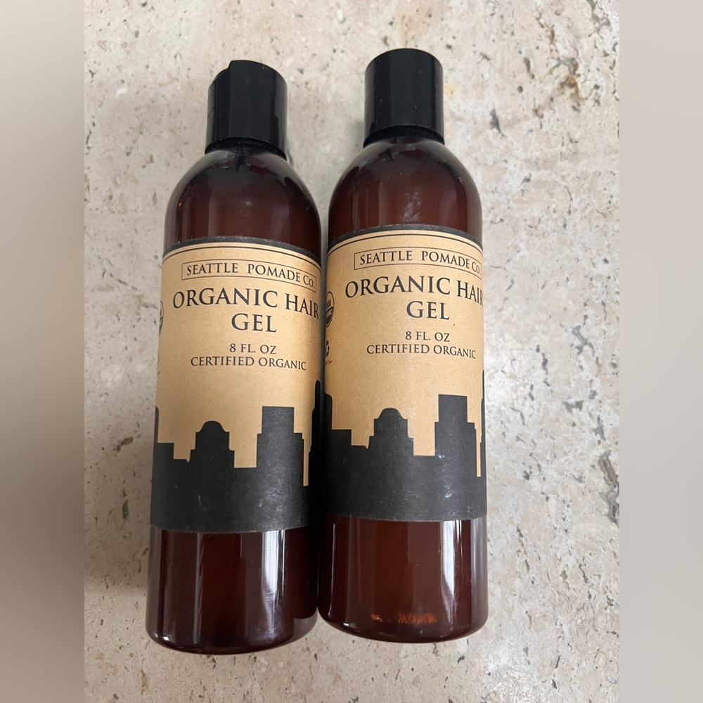 Seattle Pomade Co. Certified Organic Hair Gel with Organic Aloe & Kelp 2Pk-8 Oz